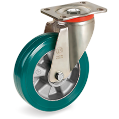 SERIE 62: TR-ROLL polyurethane wheels, cast aluminium centre