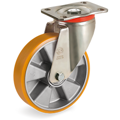 SERIES 65: TR polyurethane wheels, aluminium centre