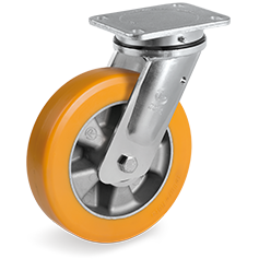 SERIES 65HT: TR polyurethane wheels high thickness, aluminium centre