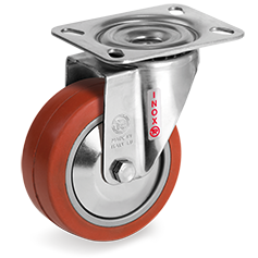 SERIES 72GS: Red non-staining silicone rubber wheels, aluminium centre