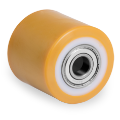 SERIES 77: TR polyurethane transpallet rollers, polyamide 6 centre