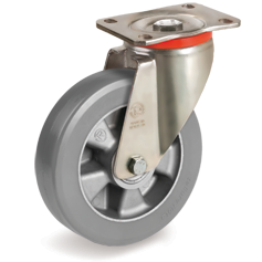 SERIES 62ESD: ESD "TR Roll" polyurethane wheels, electrical resistance <10^9 Ohm, aluminium centre