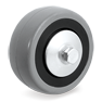 Rubber wheels, polypropylene centre with threadguards