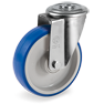 Injection polyurethane wheels, polyamide 6 centre, swivel bracket with bolt hole type NL