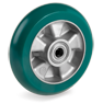"TR Roll" polyurethane wheels with ergonomic round profile, aluminium centre