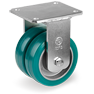 Ruote in poliuretano TR-ROLL, nucleo in alluminio, supporto fisso EEG MHD
