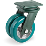 Ruote in poliuretano TR-ROLL, nucleo in alluminio, supporto rotante piastra EEG HD