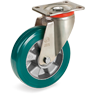 TR-ROLL polyurethane wheels, aluminium centre, swivel top plate bracket type P