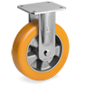 "TR" polyurethane wheels high thickness, aluminium centre, fixed bracket EE MHD