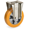 "TR" polyurethane wheels high thickness, aluminium centre, fixed bracket P