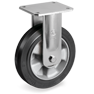 Ruote in gomma Sigma Elastic, nucleo in alluminio, supporto fisso EE MHD