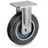 Ruote in gomma Sigma Elastic, nucleo in ghisa meccanica, supporto fisso EE MHD