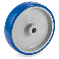 Injection polyurethane wheels, polyamide 6 centre