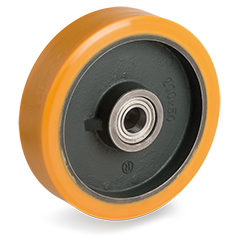 TR polyurethane wheels, cast iron centre