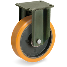 TR polyurethane wheels, cast iron centre, fixed bracket type EP