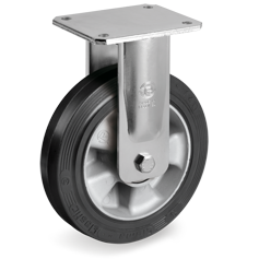 Sigma Elastic rubber wheels, aluminium centre, fixed bracket EE MHD