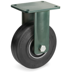 Sigma Elastic rubber wheels, cast iron centre, fixed bracket EE HD