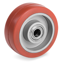 Silicone rubber wheels for high temperatures, aluminium centre