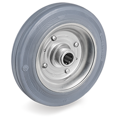 Non-marking rubber wheels, pressed steel discs