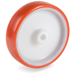 Injection polyurethane wheels, polyamide 6 centre