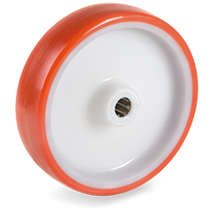 Injection polyurethane wheels, polyamide 6 centre