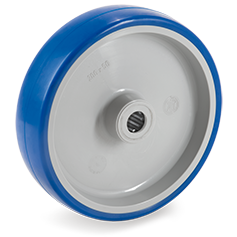 Injection polyurethane wheels, polyamide 6 centre