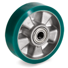 TR-ROLL polyurethane wheels, aluminium centre