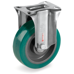 TR-ROLL polyurethane wheels, polyamid 6 centre, fixed bracket type NLX