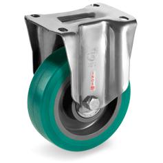  "TR Roll" polyurethane wheels, polyamide 6 centre, fixed bracket type PX