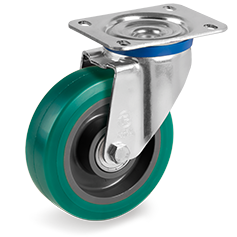  "TR Roll" polyurethane wheels, polyamide 6 centre, swivel bracket type M