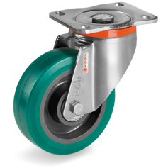  "TR Roll" polyurethane wheels, polyamide 6 centre, swivel bracket type PX