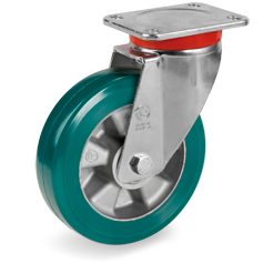 TR-ROLL polyurethane wheels, aluminium centre, fixed bracket type EP