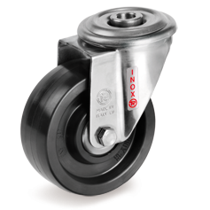 Thermosetting resin solid wheels, swivel bracket with bolt hole type NLX