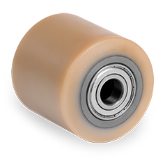 Vulkollan® polyurethane transpallet rollers, steel centre