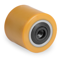 TR polyurethane transpallet rollers, steel centre with labyrinths