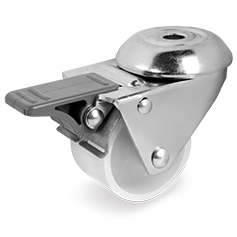 Polyamide 6  wheels, swivel bolt hole bracket for high carrying capacity