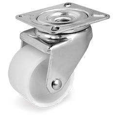 Polyamide 6  wheels, swivel top plate bracket for high carrying capacity