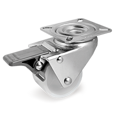 Polyamide 6  wheels, swivel top plate bracket for high carrying capacity