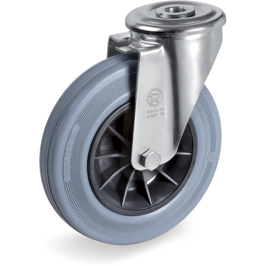 Tellure Rôta 227704 – Rueda giratoria de goma Ø140×37.5 mm