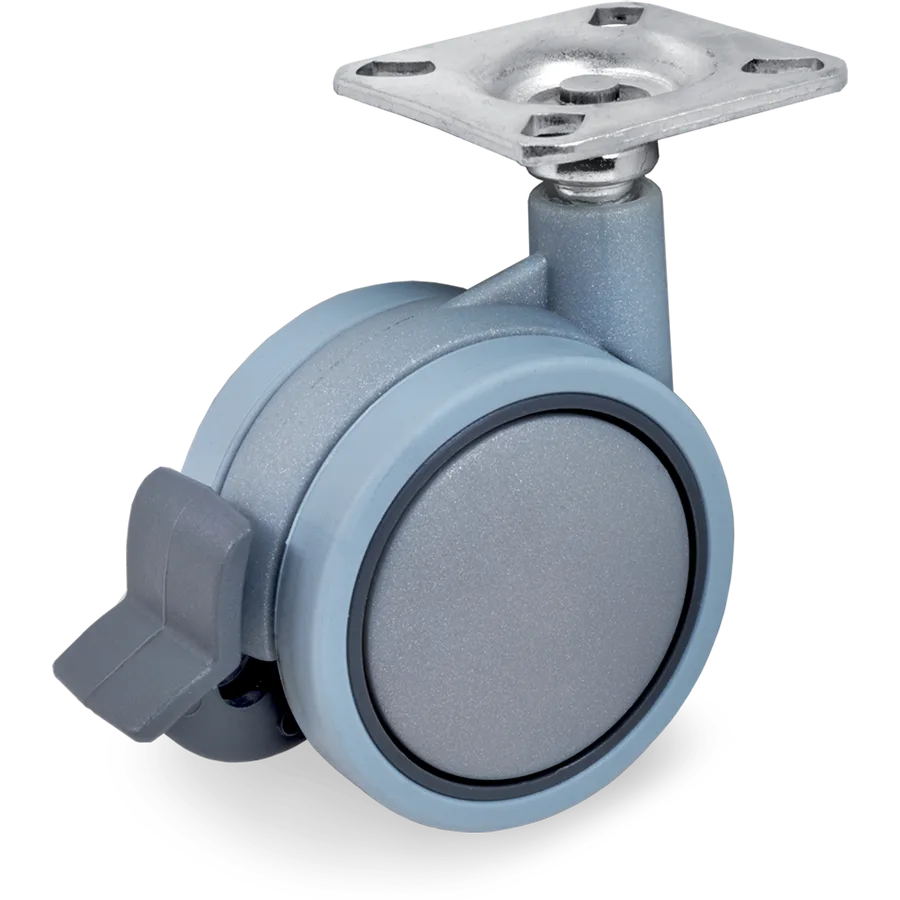 Tellure Rôta 342104 – Polyamide 6 swivel castor Ø75×48 mm with brake