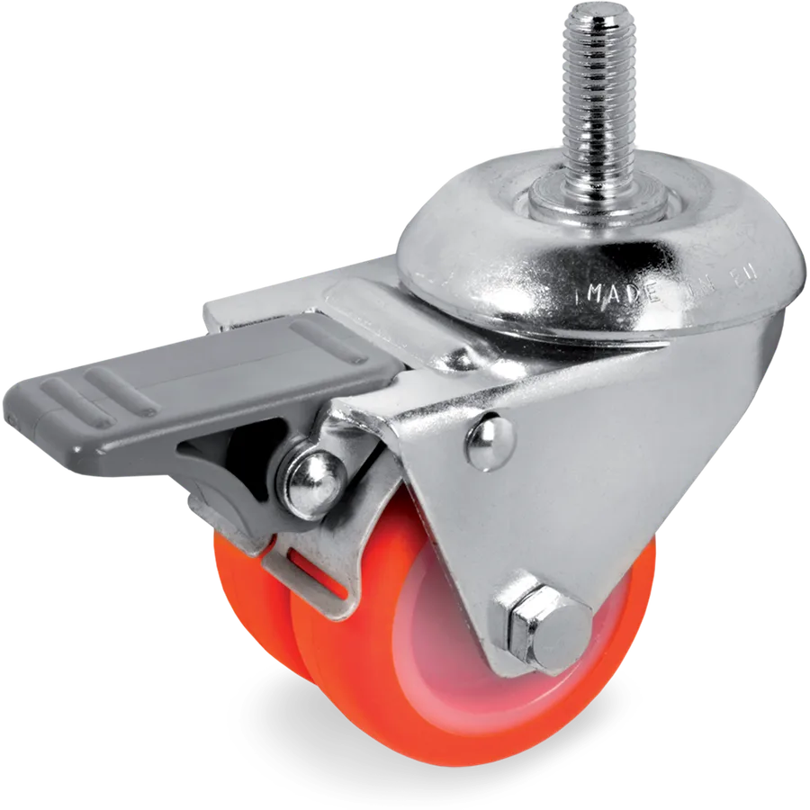 Tellure Rôta 369202 – Thermoplastic polyurethane swivel castor Ø50 mm with brake