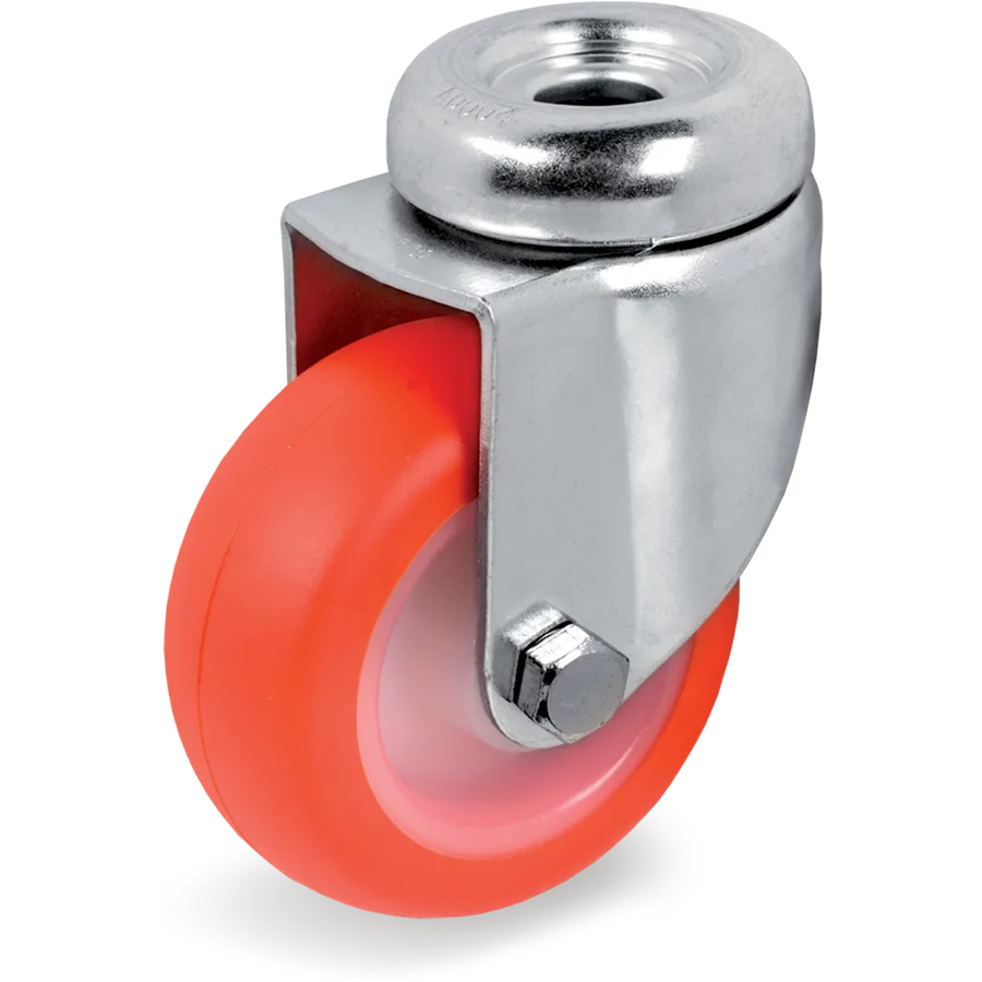 Tellure Rôta 363104 – Rueda giratoria de poliuretano termoplástico Ø75×23 mm