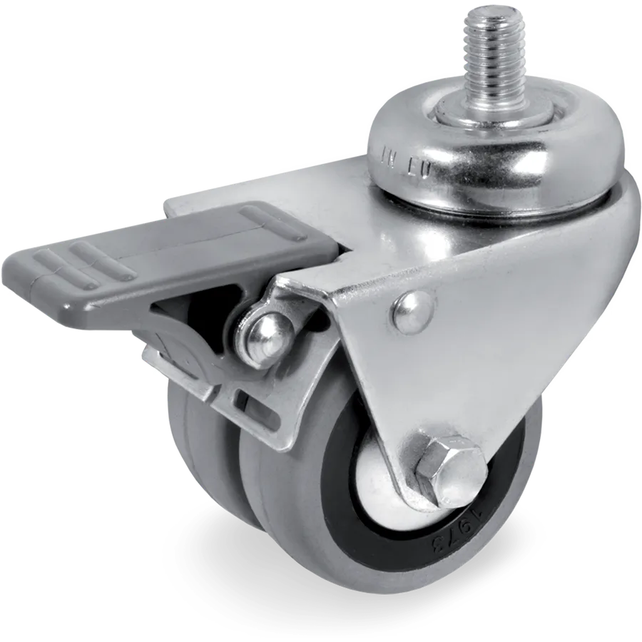 Tellure Rôta 379201 – Rubber swivel castor Ø50 mm with brake