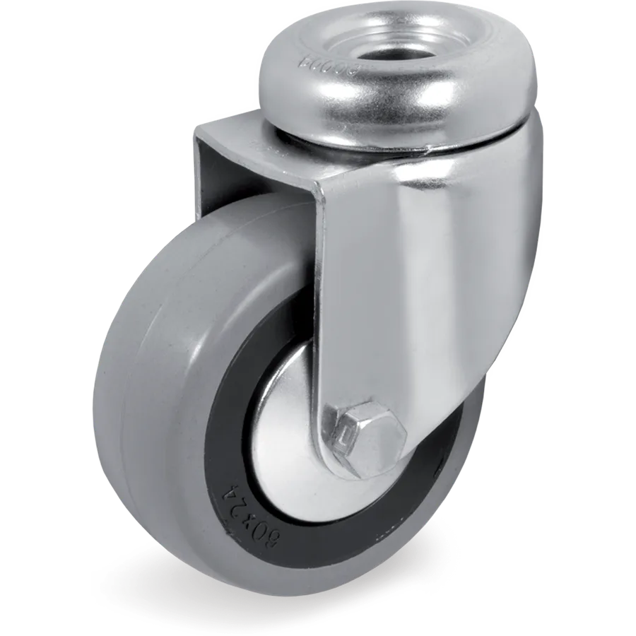 Tellure Rôta 373101 – Rueda giratoria de goma Ø50×18 mm