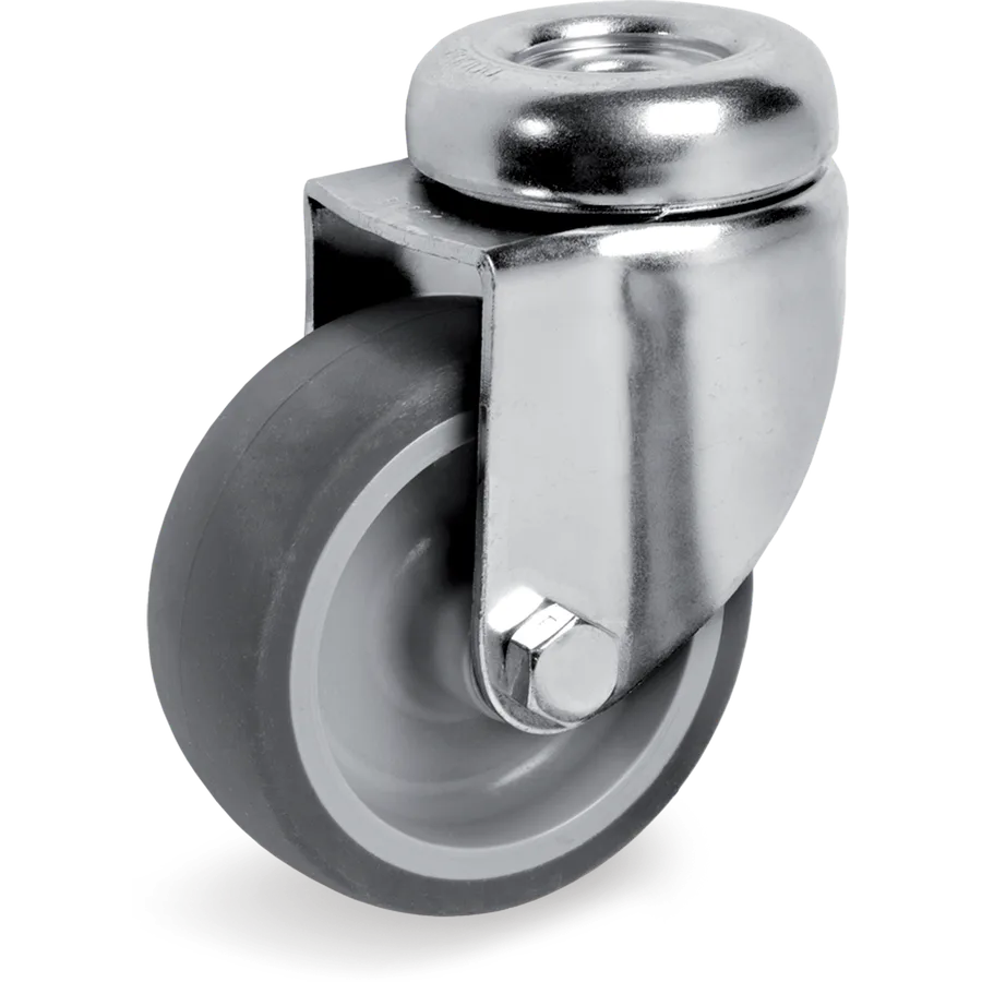 Tellure Rôta 383303 – Rueda giratoria de goma termoplástica Ø75×23 mm