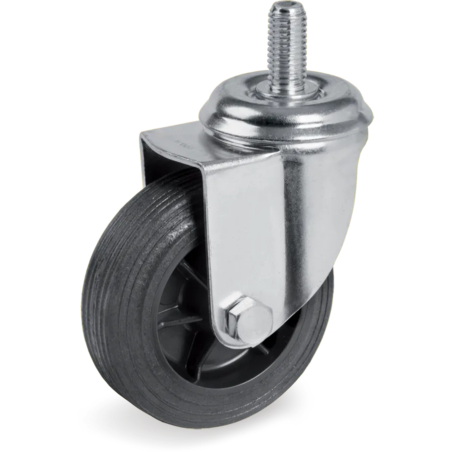 Tellure Rôta 516801 – Thermoplastic rubber swivel castor Ø80×26 mm