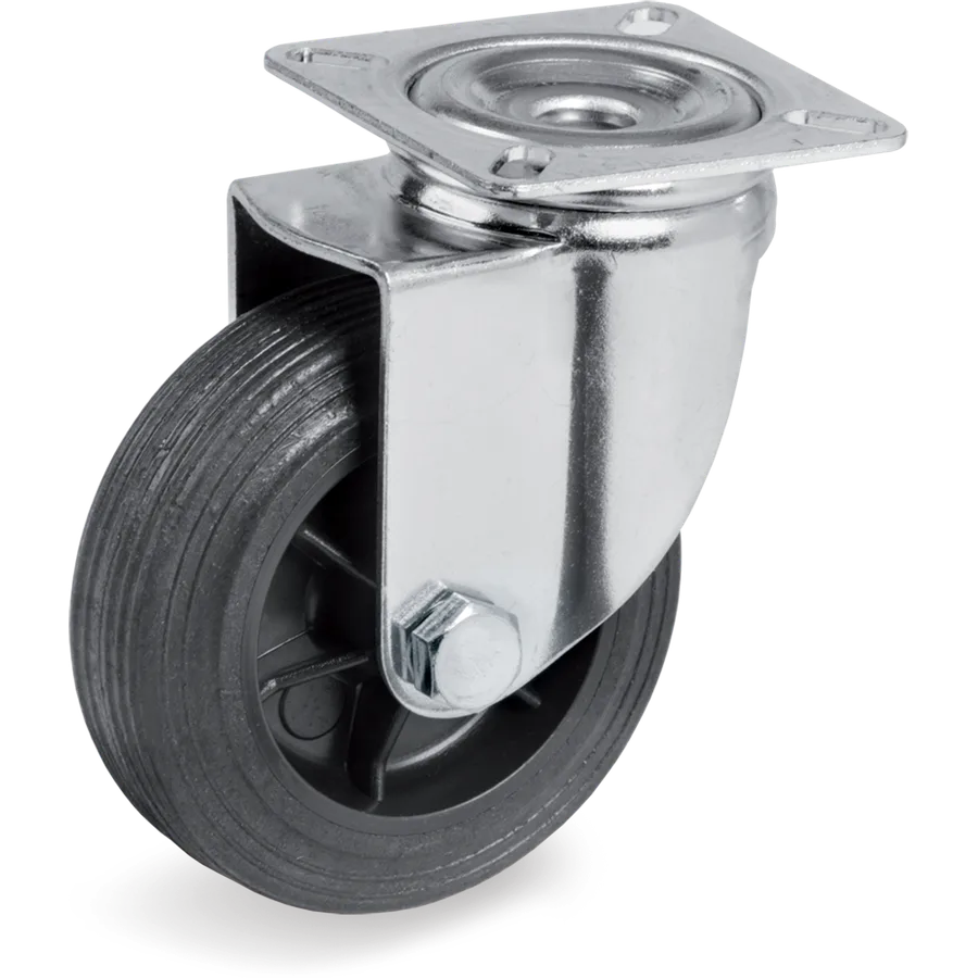 Tellure Rôta 514411 – Rueda giratoria de goma termoplástica Ø80×26 mm