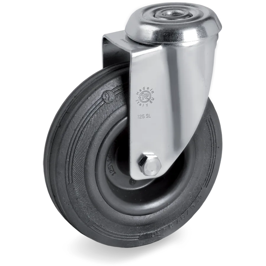 Tellure Rôta 526102 – Rueda giratoria de goma Ø100×30 mm
