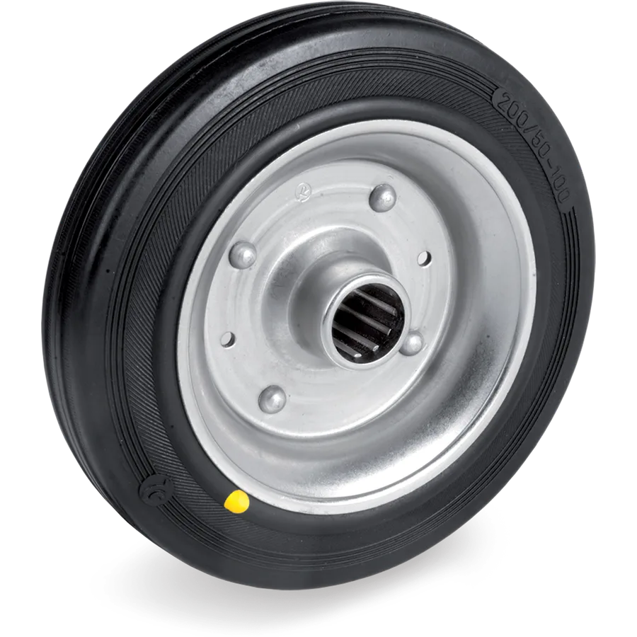 Tellure Rôta 533104AS – Rueda de goma conductiva Ø140×37.5 mm