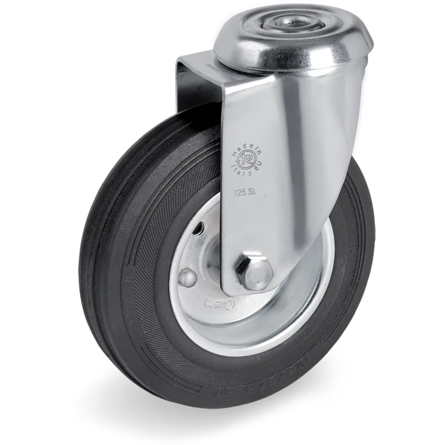 Tellure Rôta 536103 – Rueda giratoria de goma Ø125×37.5 mm